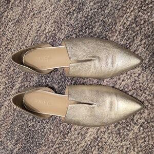 VINCE Darlington D'Orsay :: Metallic Gold Leather